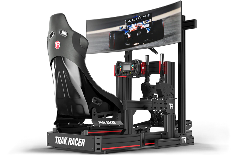 TR8020 Black Aluminium Floor Standing Single Monitor Stand with VESA Mount. Up To 80" Screen | Digital Motorsports 