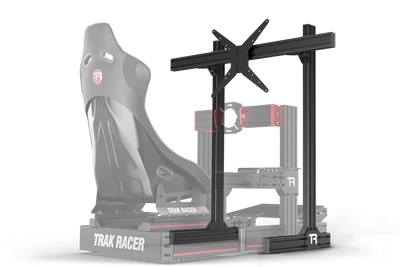 TR8020 Black Aluminium Floor Standing Single Monitor Stand with VESA Mount. Up To 80" Screen | Digital Motorsports 